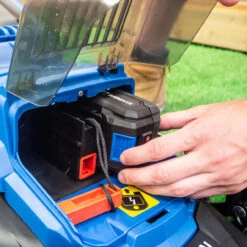 Hyundai HY2193 20V MAX Cordless Lawn Mower -Cheap Blade Spray Store hyundai 12.632cm cordless 20v max 4ah li ion battery hand push lawnmower or hy2193 47069