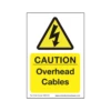 Treehog SS0110 Corex Safety Sign Caution Overhead Cables -Cheap Blade Spray Store ss0110