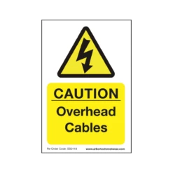 Treehog SS0110 Corex Safety Sign Caution Overhead Cables